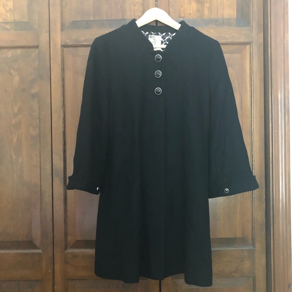 Tulle Black 3/4 sleeve coat